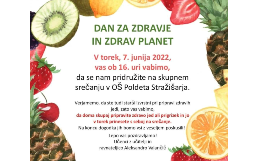 DAN ZA ZDRAVJE – PRISRČNO VABLJENI!